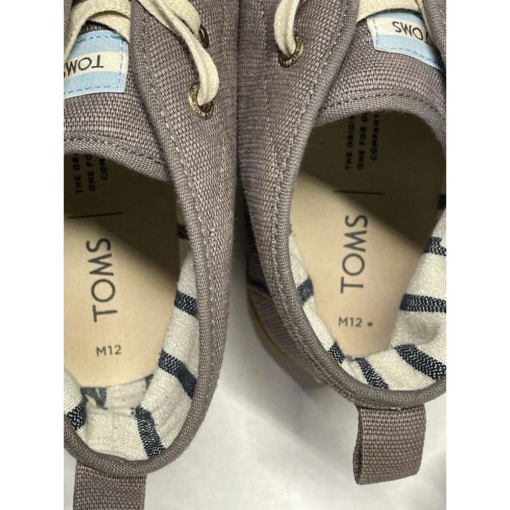 Toms Shoes Men's 12 Bota Shade Heritage Gum Cupsole High Top Sneakers Gray